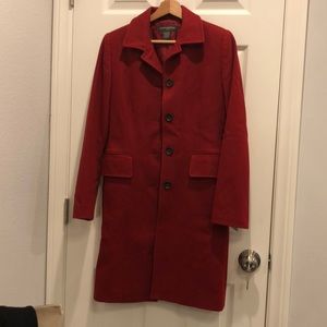 S Banana Republic Red Wool Coat